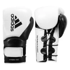 Adidas Hybrid 350 Elite Training Gloves -Top Boxing Store adih350tg wh bk 1 1