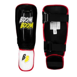 BOOM BOOM Boxing Bomber Youth Shin Guards -Top Boxing Store bbbsgy bk 2 1