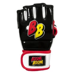 BOOM BOOM Boxing Bomber Youth MMA Gloves -Top Boxing Store bbmmgy bk wh rd 03