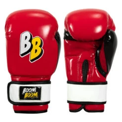 BOOM BOOM Boxing Silencer Youth Bag Gloves -Top Boxing Store bbybgs rd bk wh 001