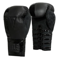 TITLE Black Blast Lace Training Gloves -Top Boxing Store bkbstgl 02
