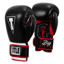 TITLE Boxing Leather Big League Bag Gloves -Top Boxing Store blbg2 bk rd 02