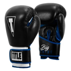 TITLE Boxing Leather Big League Training Gloves 11 TITLE Boxing Leather Big League Training Gloves -Top Boxing Store bltg2 bk bl 02