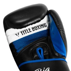TITLE Boxing Leather Big League Training Gloves 14 TITLE Boxing Leather Big League Training Gloves -Top Boxing Store bltg2 bk bl 05