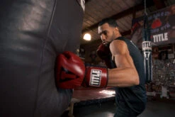 TITLE Boxing Blood Red Leather Sparring Gloves -Top Boxing Store brsg 2