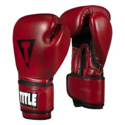 TITLE Boxing Blood Red Leather Training Gloves -Top Boxing Store brtg rd 002