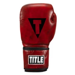TITLE Boxing Blood Red Leather Training Gloves -Top Boxing Store brtg rd 003