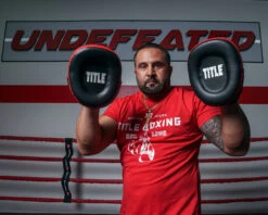 TITLE Boxing Leather Combination Focus Mitts 2.0 -Top Boxing Store cbfpm2 rd bk 1