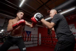 TITLE Boxing Cobra Leather Punch Mitts -Top Boxing Store cmpml bk wh 2