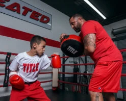 TITLE Classic Round Punch Shield V2 -Top Boxing Store cpsh2 bk rd 1