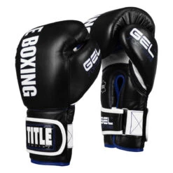TITLE Boxing Gel Soft Strike Bag Gloves -Top Boxing Store cssgbg1 bk bl 02