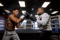 Fighting Freedom Leather Focus Mitts -Top Boxing Store flfm2 bk bl 1