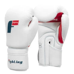 Fighting Leather Training Gloves -Top Boxing Store fltg2 wh 02