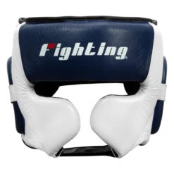 Fighting Force Leather Training Headgear -Top Boxing Store ftghgt wh bl bk 2 1