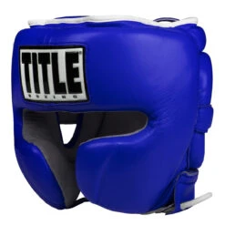 TITLE Boxing Leather Sparring Headgear -Top Boxing Store fthg bl 1