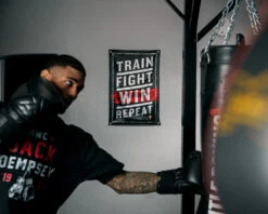 TITLE Boxing Train Fight Win Repeat Banner -Top Boxing Store gb8 1 1