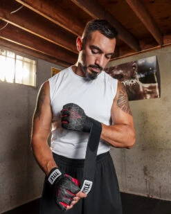 TITLE Boxing Defender Sublimated Glove Wraps -Top Boxing Store ksgw bk rd 2 1