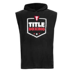 TITLE Boxing Jumbo Logo Sleeveless Hoodie -Top Boxing Store lta4 bk 1 1
