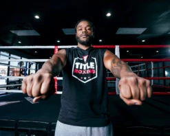 TITLE Boxing Jumbo Logo Sleeveless Hoodie -Top Boxing Store lta4 bk 1 1