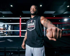 TITLE Boxing Jumbo Logo Sleeveless Hoodie -Top Boxing Store lta4 bk 2