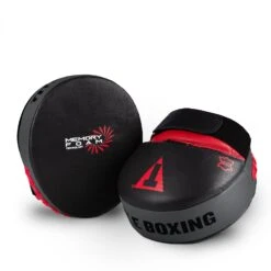 TITLE Boxing Memory Foam Tech Punch Mitts -Top Boxing Store mfmpm bk rd 3 1