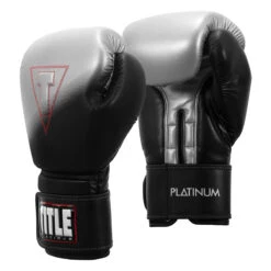 TITLE Platinum Proclaim Power Boxing Bag Gloves -Top Boxing Store ptppbg bk sv 02