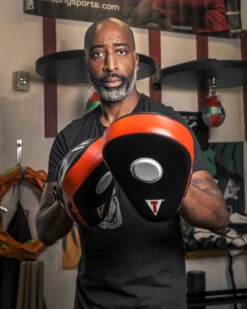 TITLE Boxing Incredi-Ball Leather Punch Mitts 2.0 -Top Boxing Store tipml2 bk rd 2