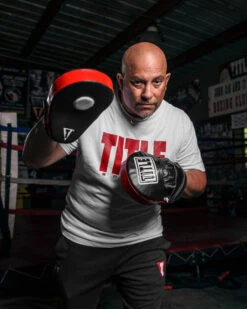 TITLE Boxing Incredi-Ball Leather Punch Mitts 2.0 -Top Boxing Store tipml2 bk rd 1