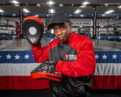 TITLE Boxing Incredi-Ball Leather Punch Mitts 2.0 -Top Boxing Store tipml2 bk rd 3