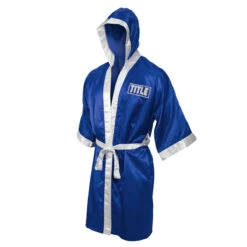 TITLE Boxing Pro Full Length Boxing Robe -Top Boxing Store tsrfl2 bl wh 01