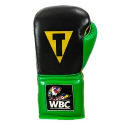 WBC By TITLE Boxing Sparring Gloves -Top Boxing Store wbcsg bk gn 03