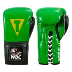 WBC By TITLE Boxing Sparring Gloves -Top Boxing Store wbcsg gn bk 01
