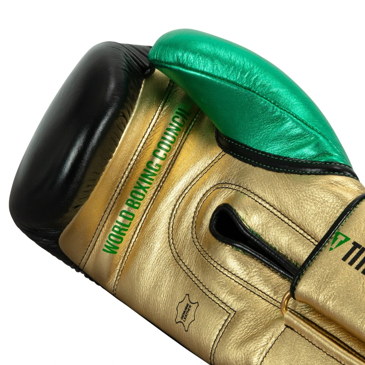 WBC By TITLE Boxing Green Belt Bag Gloves 5 WBC By TITLE Boxing Green Belt Bag Gloves - Image 5