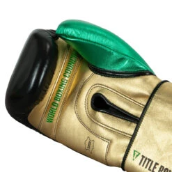 WBC By TITLE Boxing Green Belt Training Gloves 1.0 -Top Boxing Store wgbtg bk gd gn 5 1