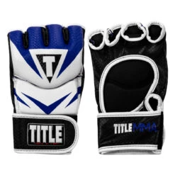 TITLE MMA Command Pro Fight Gloves -Top Boxing Store xmcpfg bl wh 001 1