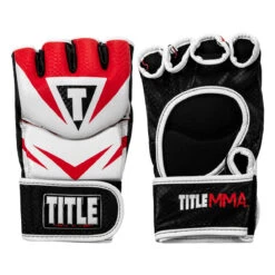 TITLE MMA Command Pro Fight Gloves -Top Boxing Store xmcpfg rd wh 001 1
