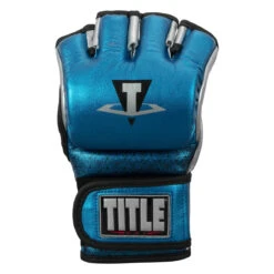 TITLE MMA Menace Metallic Training Gloves -Top Boxing Store xmmtg bl sv 003