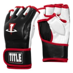 TITLE MMA Conflict Training Gloves -Top Boxing Store xmtg bk wh rd 002